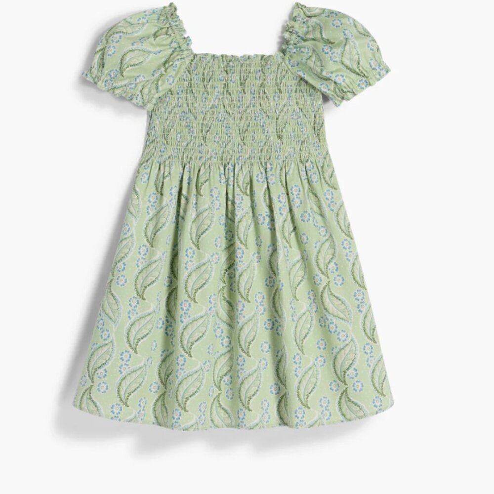 Hill House Tiny Athena Nap Dress Archive Eucalyptus Floral 5/6Y